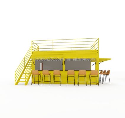Hotel geassembleerd flat-pakket 20ft container mobiele huis frame sandwich paneel en luxe prefab huis met korting
