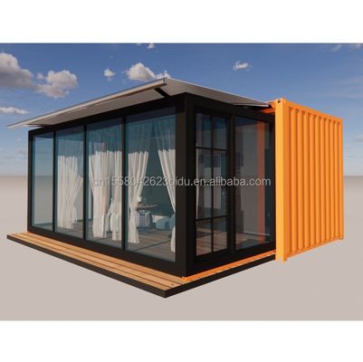 Wand 50/75/100mm Wave Sandwich Panel Luxe Modulair Draagbaar Prefab Containerhuis met toilet Modern Hotel Design