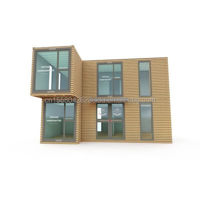 Moderne prefab double-story boerderij voor buiten kantoor woning gemaakt van sandwich paneel en gegalvaniseerd stalen buiging
