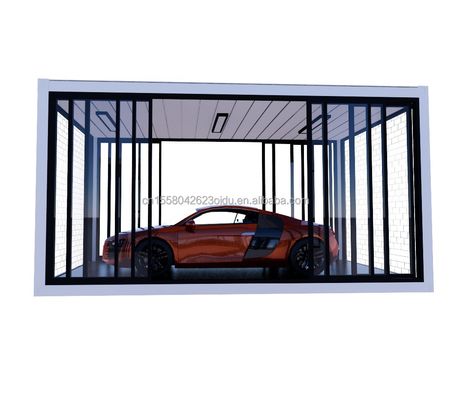 Crystal Glass Shop Design 20ft mobiel geprefabriceerd huis met gegalvaniseerd stalen buigwerk 180g en aluminium-alloy ramen
