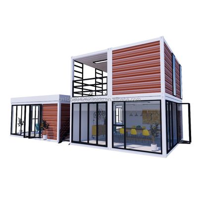 20ft Draagbare Kiosk Gemodificeerd Prefab Modulaire Koffieshop Verzending Container Bar klein huisje 3 slaapkamers ontworpen voor Hotel