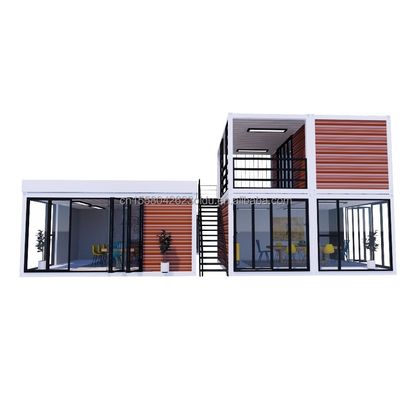 20ft Draagbare Kiosk Gemodificeerd Prefab Modulaire Koffieshop Verzending Container Bar klein huisje 3 slaapkamers ontworpen voor Hotel