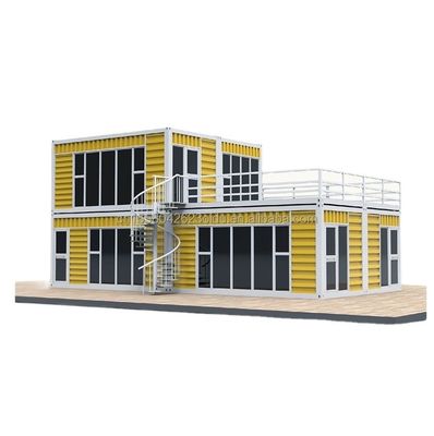 20ft Draagbare Kiosk Gemodificeerd Prefab Modulaire Koffieshop Verzending Container Bar klein huisje 3 slaapkamers ontworpen voor Hotel