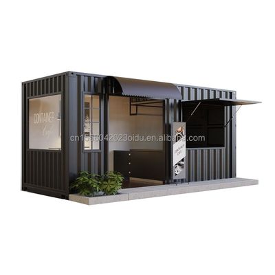Prefab sandwichpaneelcontainer restaurant 20ft 40ft modulair huis huizen voor aangepaste mobiele verzending bar in koffiewinkels