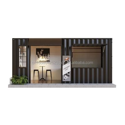 Prefab sandwichpaneelcontainer restaurant 20ft 40ft modulair huis huizen voor aangepaste mobiele verzending bar in koffiewinkels