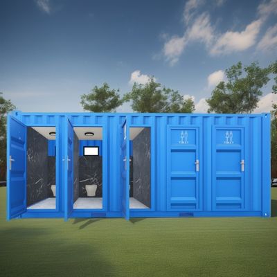 Moderne ontwerp Flat Pack Container voor publiek in 20ft Mobile Trailer Badkamer Kamperen en Beyond Your Imagination