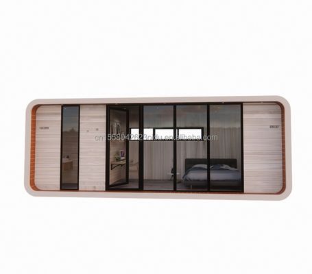 Gemodificeerde scheepvaartcontainer 20ft Luxe prefab houten huis met keuken badkamer en containerruimte Snelle installatie