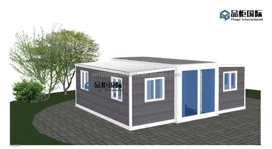 Modulaire staalgebouwen van 20 of 40 voet geprefabriceerde moderne huizen met buiten- en sandwichpanelen