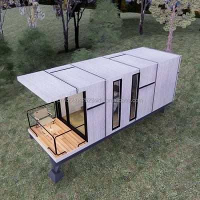Modulaire staalgebouwen van 20 of 40 voet geprefabriceerde moderne huizen met buiten- en sandwichpanelen