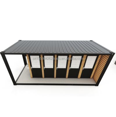 Gegalvaniseerd stalen buigwerk 180g geprofabriceerd modern buitenshuis-staal en sandwichpaneel gemodificeerd scheepvaartcontainer toiletcontainer
