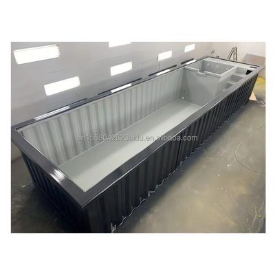 Modulaire staalgebouwen van 20 of 40 voet geprefabriceerde moderne huizen met buiten- en sandwichpanelen