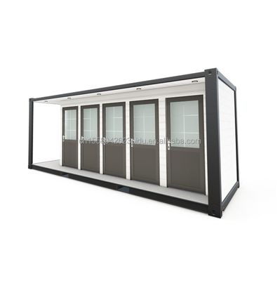 Gegalvaniseerd stalen buigwerk 180g geprofabriceerd modern buitenshuis-staal en sandwichpaneel gemodificeerd scheepvaartcontainer toiletcontainer
