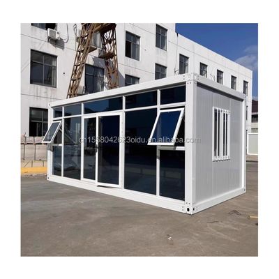 Moderne buitenwonen 20ft 40ft Prefab mobiele huizen uitbreidbare stalen sandwich paneel container met aangepaste kleur