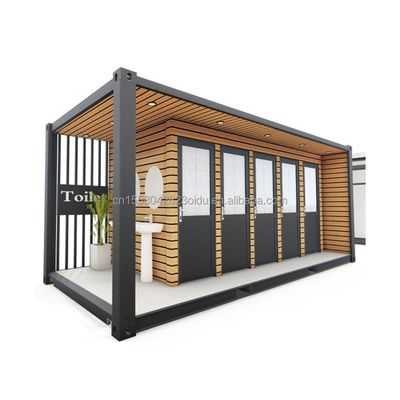 Buiten toilet Gemodificeerde scheepvaartcontainer stijl 20ft of 40ft Gemaakt van staal en sandwich paneel met aluminium legering ramen