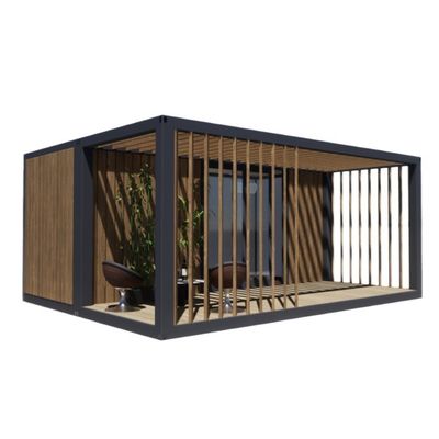 20ft Luxe Prefab Houten Huis met Keuken Badkamer en Outdoor BBQ Flat Pack Eenvoudige Installatie Materialen
