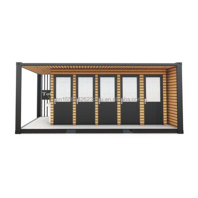 Buiten toilet Gemodificeerde scheepvaartcontainer stijl 20ft of 40ft Gemaakt van staal en sandwich paneel met aluminium legering ramen