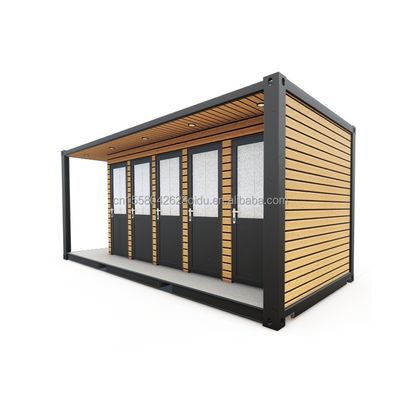 Buiten toilet Gemodificeerde scheepvaartcontainer stijl 20ft of 40ft Gemaakt van staal en sandwich paneel met aluminium legering ramen