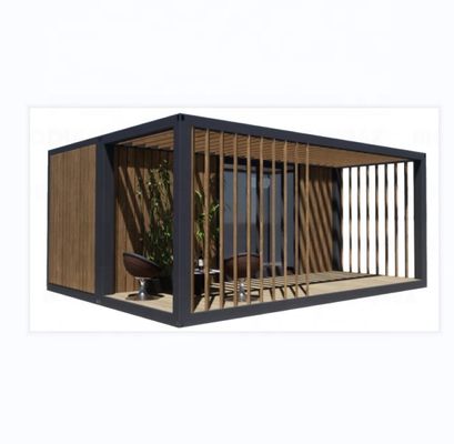 20ft Luxe Prefab Houten Huis met Keuken Badkamer en Outdoor BBQ Flat Pack Eenvoudige Installatie Materialen