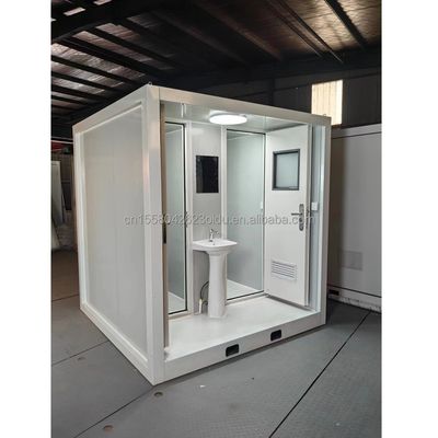 Flat Pack Container voor draagbaar buitentoilet Gemodificeerde scheepvaartcontainerstijl gemaakt van staal en sandwichpaneel