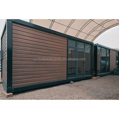 Moderne uitbreidbare stalen frame draagbare prefabricated container huis met slaapkamers voor buiten gemaakt van sandwich paneel
