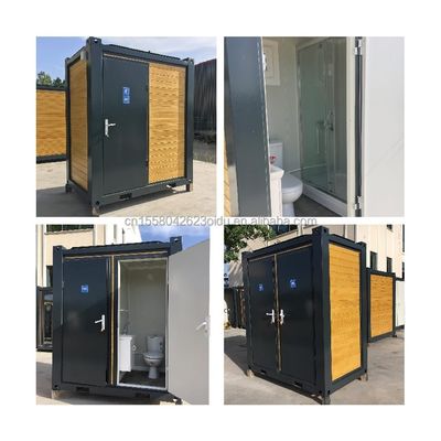 Flat Pack Container voor draagbaar buitentoilet Gemodificeerde scheepvaartcontainerstijl gemaakt van staal en sandwichpaneel