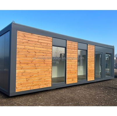 Moderne uitbreidbare stalen frame draagbare prefabricated container huis met slaapkamers voor buiten gemaakt van sandwich paneel