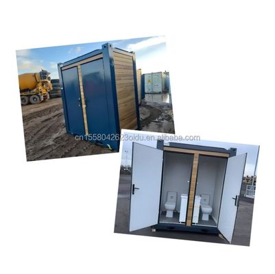 Flat Pack Container voor draagbaar buitentoilet Gemodificeerde scheepvaartcontainerstijl gemaakt van staal en sandwichpaneel