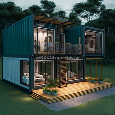 Stalen sandwichpaneel geprefabriceerde houten villa Containerhuis met modern ontwerp en uitbreidbare kenmerken