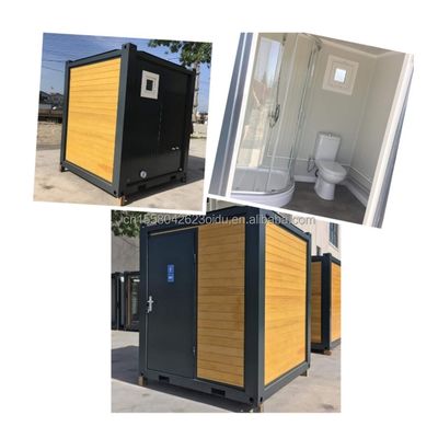 Moderne outdoor mobiele wc-cabine met douche gegalvaniseerd stalen buigwerk en sandwichpaneel