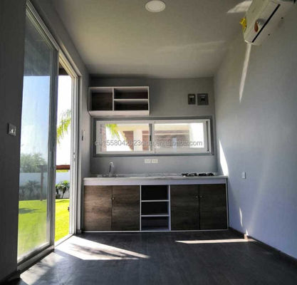 Aluminium-alloy vensters gebruikt in 20 voet luxe prefab houten huis met keuken en badkamer