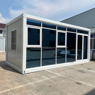 Gepersonaliseerde kleur 20ft geprefabriceerd plat pakket Bulk Container Frame House voor migrerende arbeiders op de bouwplaats