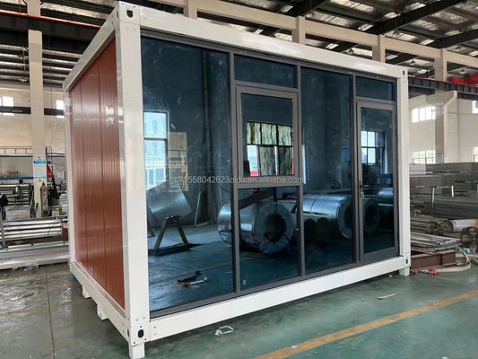 Gepersonaliseerde kleur 20ft geprefabriceerd plat pakket Bulk Container Frame House voor migrerende arbeiders op de bouwplaats