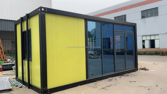 Gepersonaliseerde kleur 20ft geprefabriceerd plat pakket Bulk Container Frame House voor migrerende arbeiders op de bouwplaats