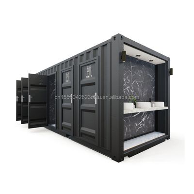 Stalen openbare toiletten Flat Pack Customized Modern Design Prefab Containerhuis voor hoteltoepassingen Customized Color
