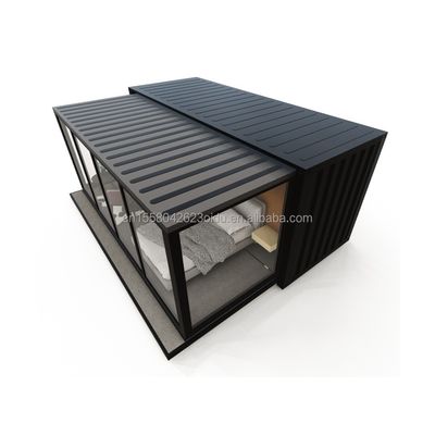 Gepersonaliseerde kleur EU Draagbaar 20ft uitbreidbaar containerhuis voor koppels of hotels en aluminium-allegiven ramen