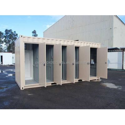 Moderne look Prefab Container Toilet voor winkel of villa Aluminiumlegering Vensters en Mid-Century Modern Design