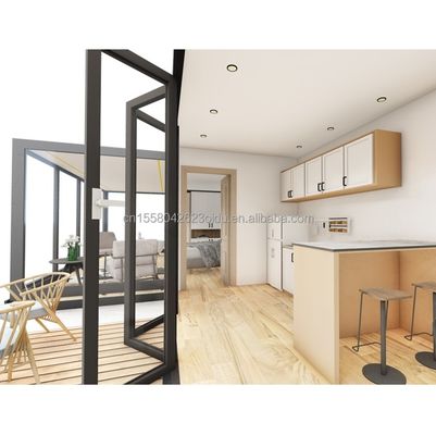 Moderne ontwerpen op maat EU-standaard Prefab Containerhuis Staal Opvouwbaar 2 slaapkamers Container Huizen Hotels Toiletten