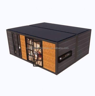 Luxe moderne uitbreidbare container Twee verdiepingen kleine houten prefab huis gebouwen hotel appartement stalen hut prefab huis