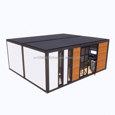 Luxe moderne uitbreidbare container Twee verdiepingen kleine houten prefab huis gebouwen hotel appartement stalen hut prefab huis