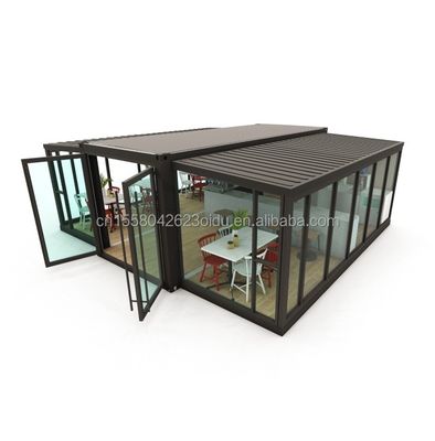 Aluminiumlegeringsvensters Moderne 40ft 20ft staalcontainer modules voor snelle assemblage Huis Uitbreiding Mall Coffee Shop