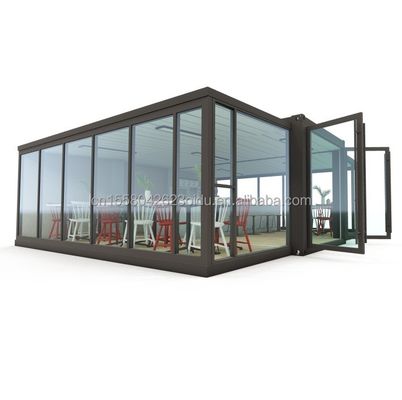 Aluminiumlegeringsvensters Moderne 40ft 20ft staalcontainer modules voor snelle assemblage Huis Uitbreiding Mall Coffee Shop
