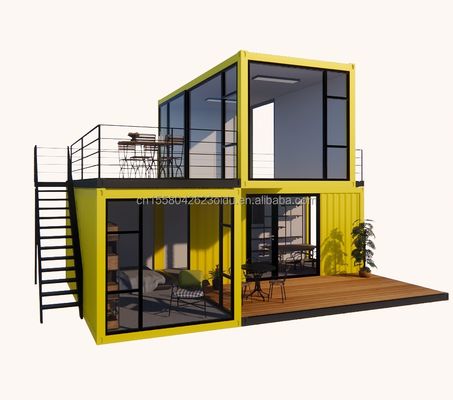 Aluminiumlegeringsvensters op maat 3 modules Modulaire wooncontainer Flat Pack Prefab Huiskantoor of tuinhuis gemaakt van staal