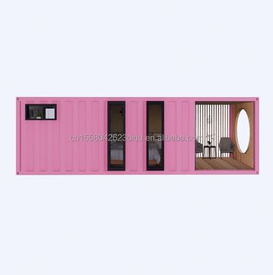 Aluminiumlegering Vensters 3 slaapkamer Container woning met verpakking en wave sandwich paneel muren