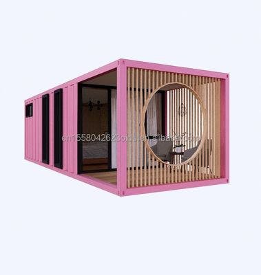 Aluminiumlegering Vensters 3 slaapkamer Container woning met verpakking en wave sandwich paneel muren