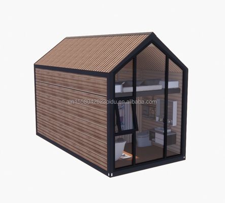 Afneembare houten mobiele woning met 50/75/100 mm wave sandwichpaneel muren en moderne design stijl