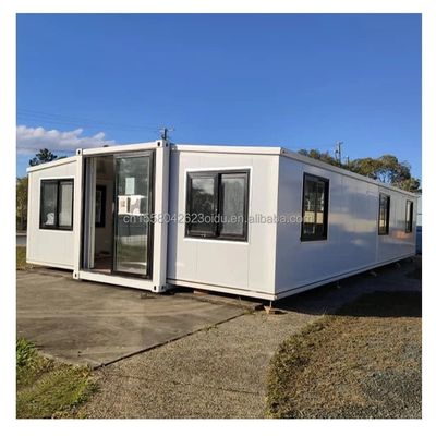 Houten huizen in aangepaste kleur EU Prefabricated 20ft drie slaapkamer uitbreiding huis