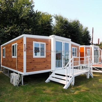 Moderne 20ft geprefabriceerde Australië Opvouwbare mobiele huizen Modulaire uitbreidbare containerhuis met 3D-model / CAD-tekening