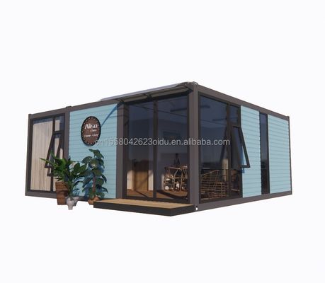 Gegalvaniseerde stalen buiging 180g 20ft 40ft Afneembare geprefabriceerde platte container Huis met 2 slaapkamers voor hotel