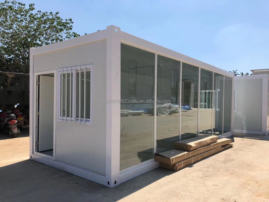 Draagbare familie flat verpakking 20ft of 40ft luxe prefab Container kamer met aluminium alloy ramen