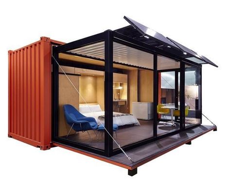 Gepersonaliseerde kleur 20ft Shipping Container Bar Prefabricated House Drawer Type Push-Pull Expansion Container Huis Woonkamer